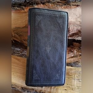 Vintage Style Black Leather Wallet